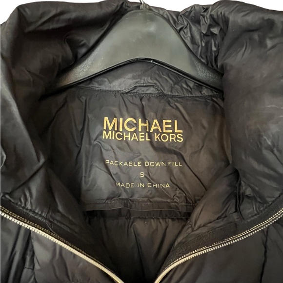 Michael Kors Packable Down-fill Black Zip Up Jacket Small - Picture 4 of 8